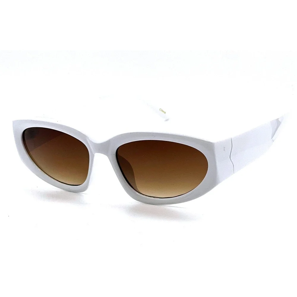 Women Sunglasses‎ Small Fashion Shield Retro Luxury Style Outdoor White Frame